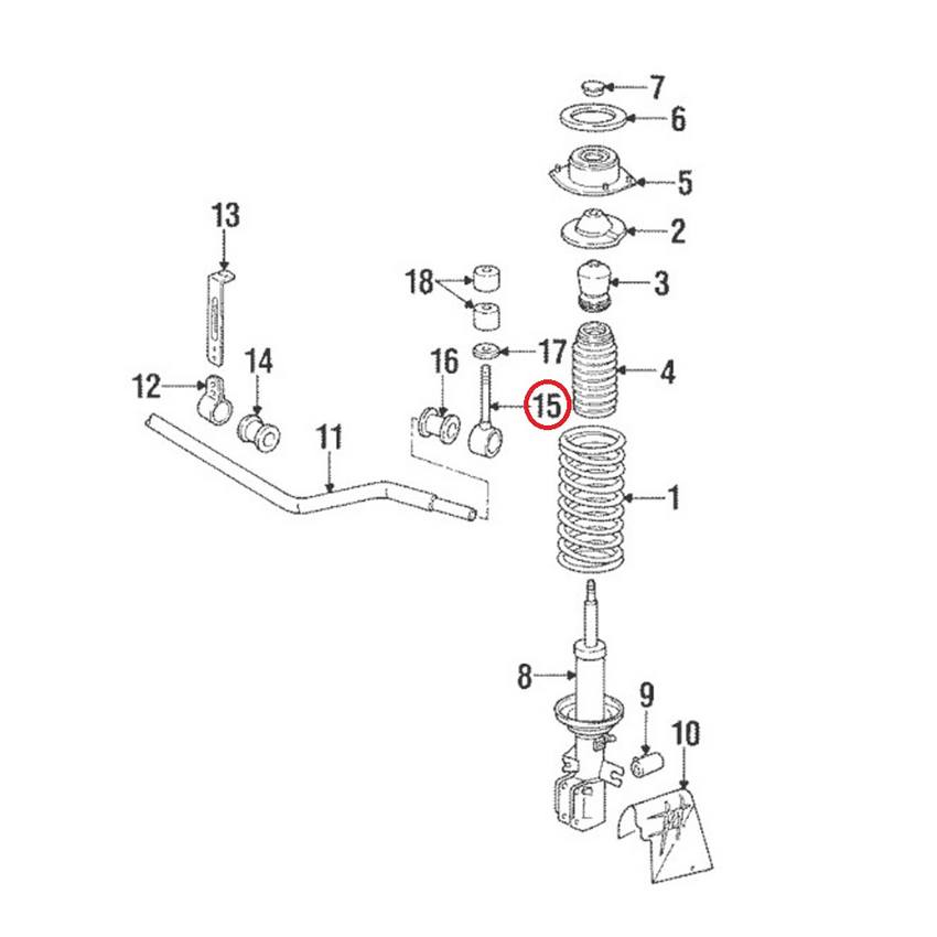 Porsche Sway Bar End Link - Front 95134307500